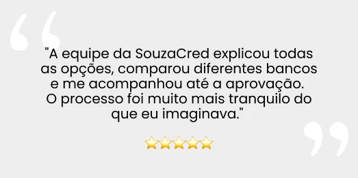 Depoimento de cliente da SouzaCred